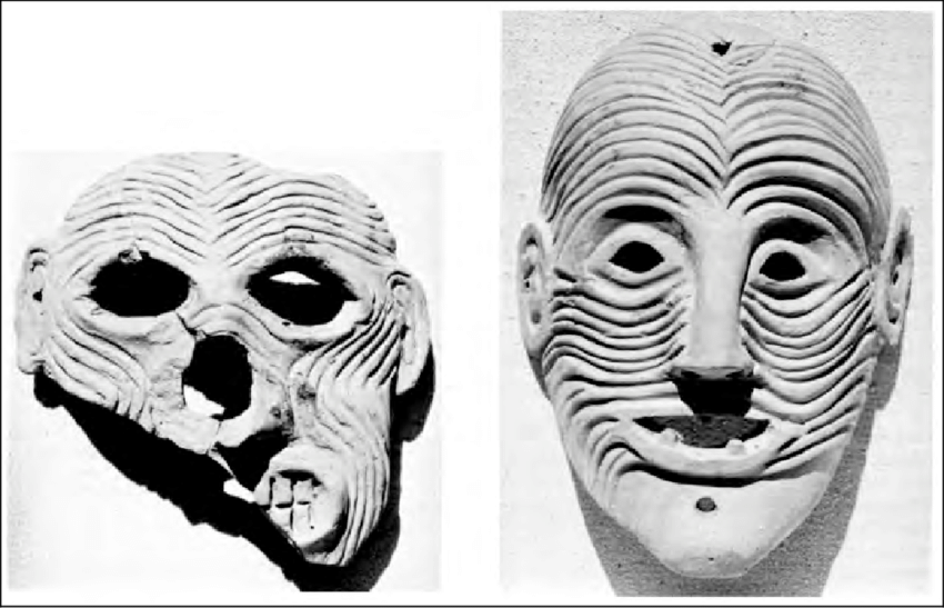 Maschere. Terracotta, VII sec. a.C. dal Santuario di Artemide Orthia a Sparta. London, British Museum
