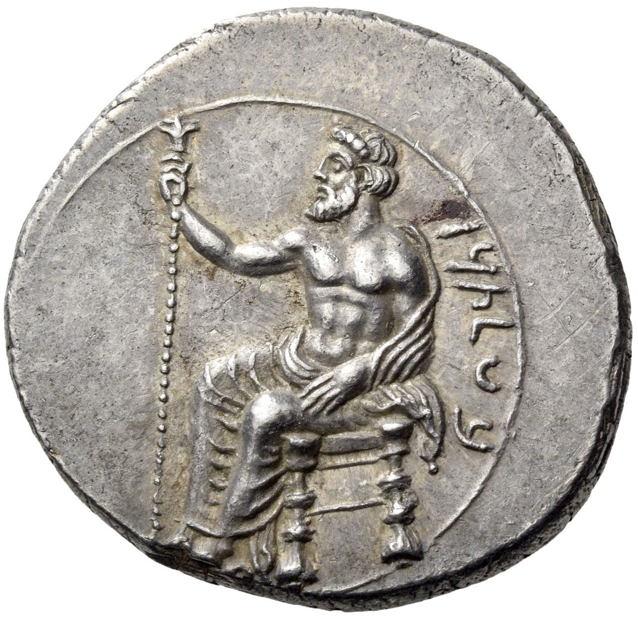 Farnabazo II, satrapo di Cilicia. Statere, Tarsos 380-373 a.C. ca. Ar. 10, 78 gr. R - BLTRZ Il dio Baaltars assiso, voltato a sinistra, con scettro nella destra.