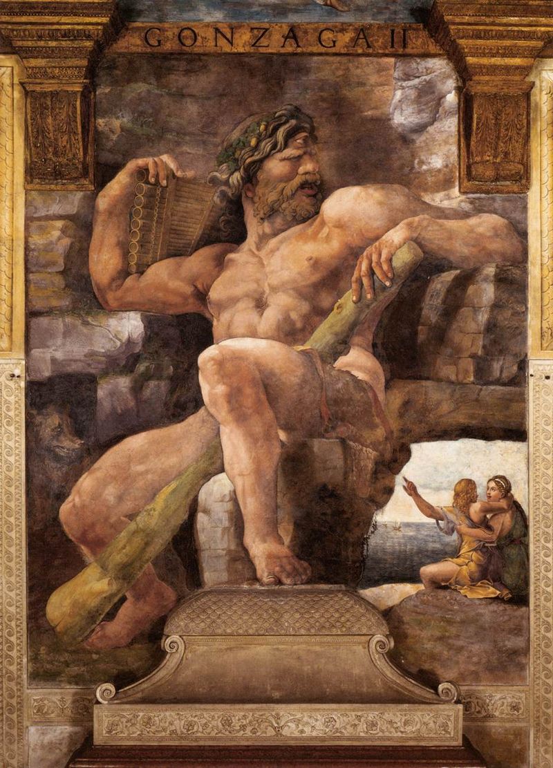 Giulio Romano, Polifemo. Affresco, 1526-28
