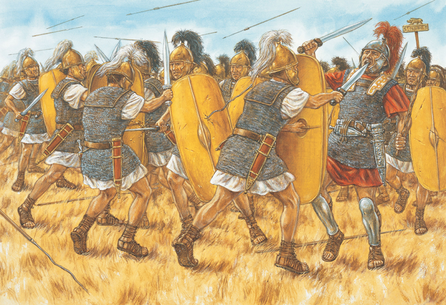 Adam Hook, Gaio Crastino guida gli uomini della X legione di Cesare a Farsalo, 48 a.C.