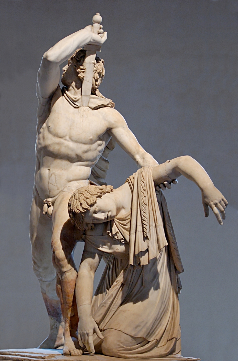 Il Galata suicida (o Galata 'Ludovisi'). Attribuito a Epigono. Statua, copia in marmo, 230-220 a.C. ca. Roma, Museo Archeologico Nazionale di P.zzo Altemps.